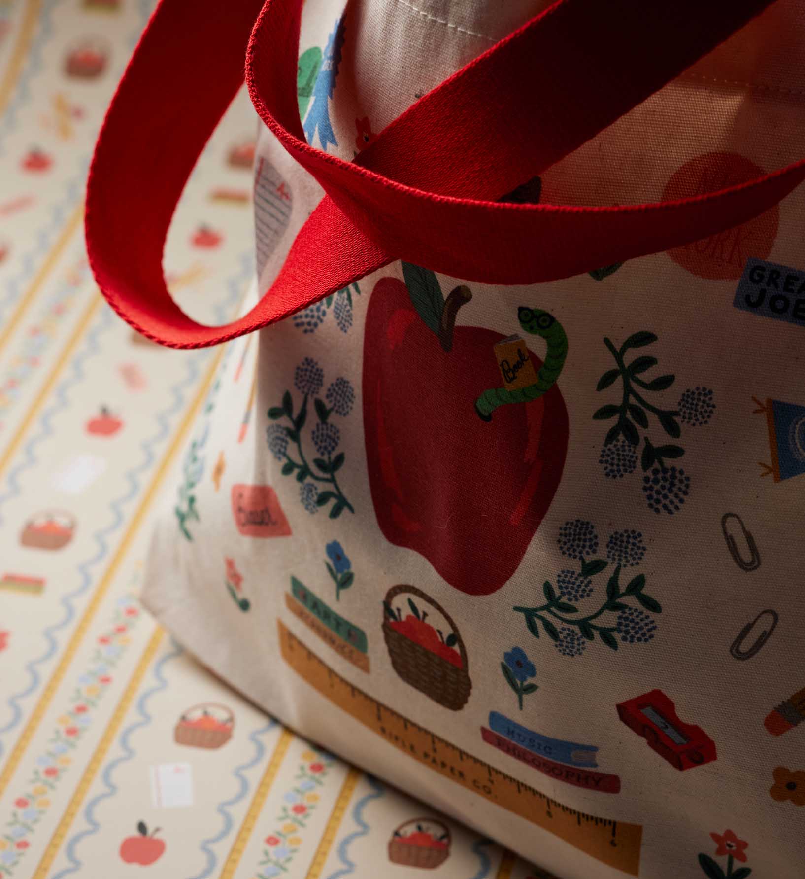 East West Canvas Tote Bag - Schoolhouse