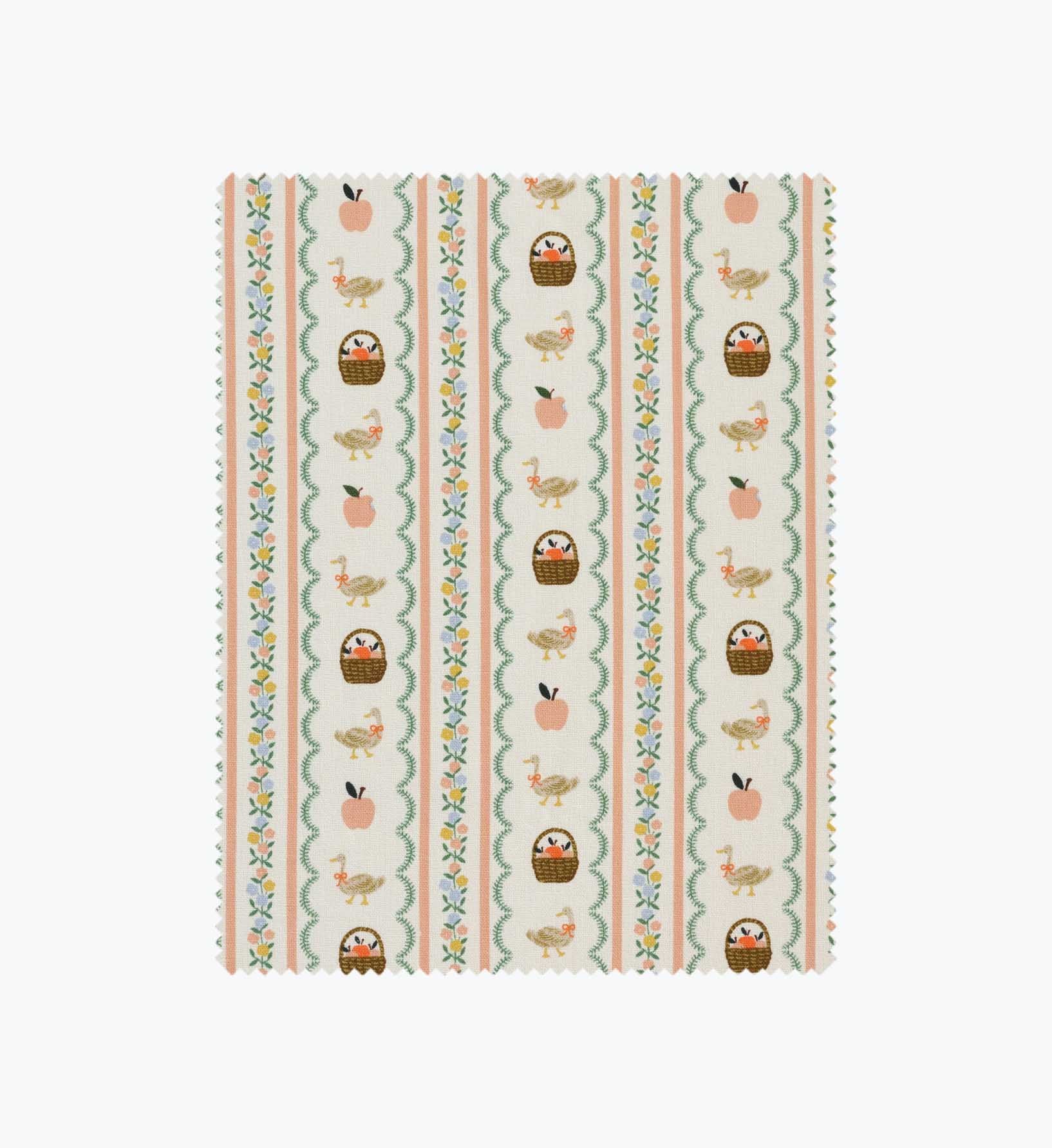 Farmhouse Stripe Canvas Fabric - Cream