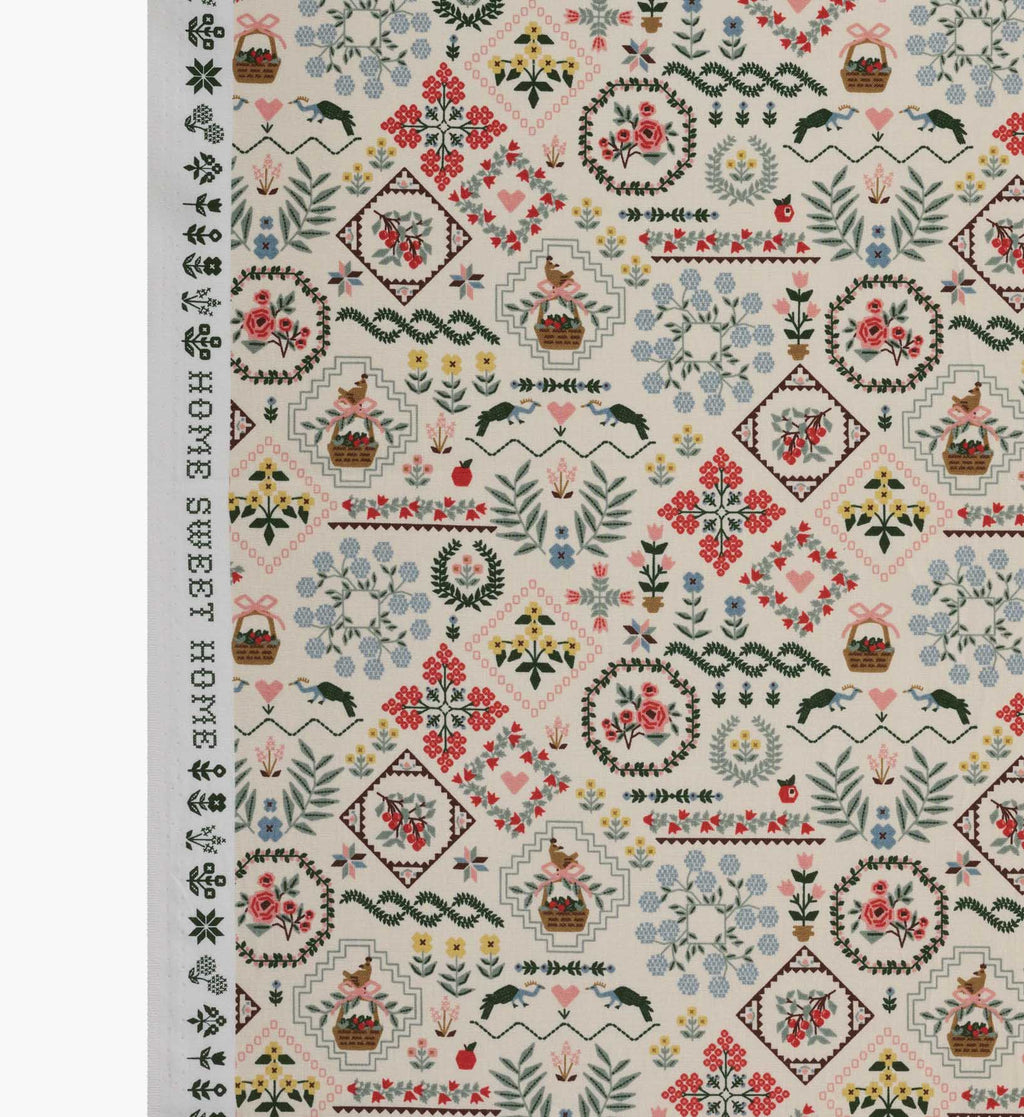 Heritage Sampler Cotton Fabric - Linen