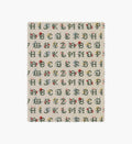 Cross Stitch Letters Cotton Fabric - Linen