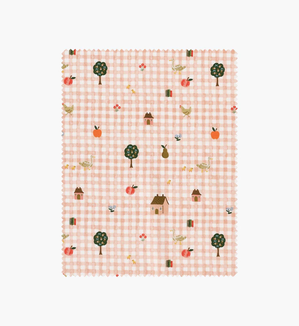 Farmhouse Gingham Cotton Fabric - Pink