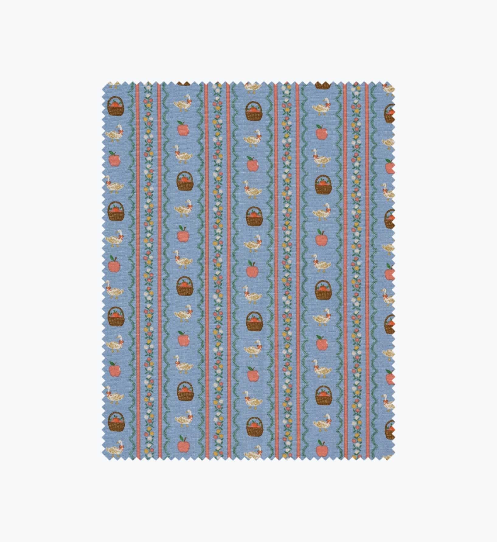 Farmhouse Stripe Cotton Fabric - Slate