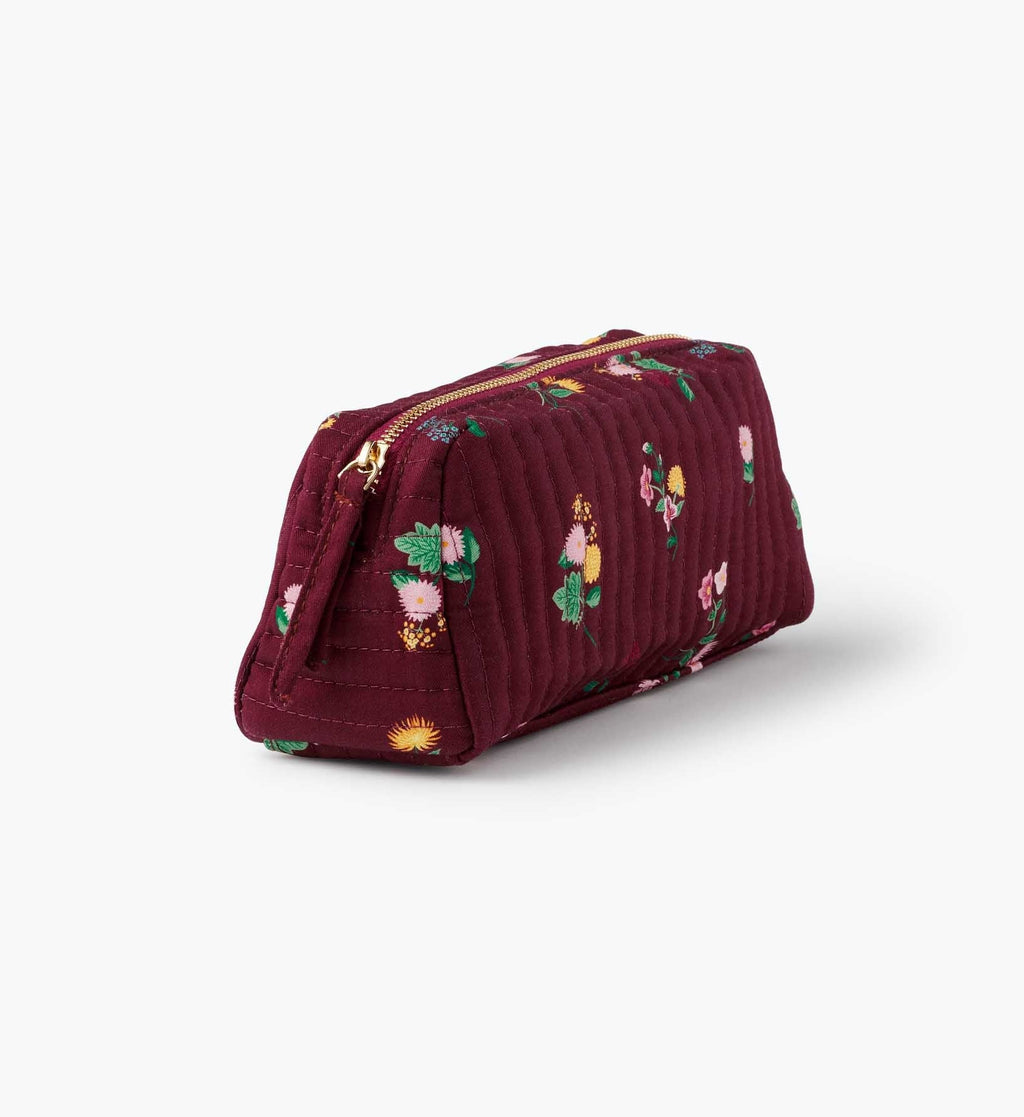 Quilted Small Cosmetic Pouch - Ditsy Dahlia